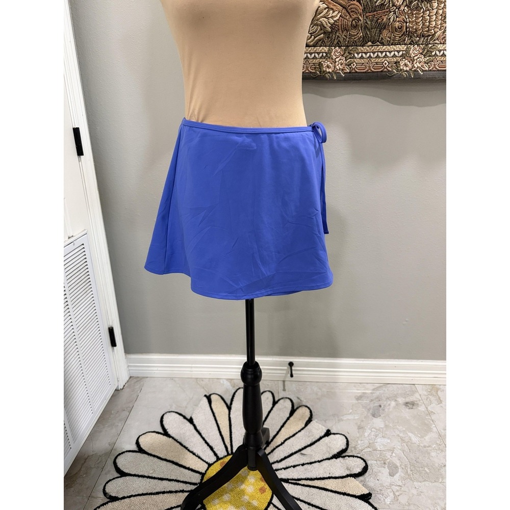 SET ACTIVE Skort Womens Medium Blue Wrap Lined Athletic Tennis Running Training